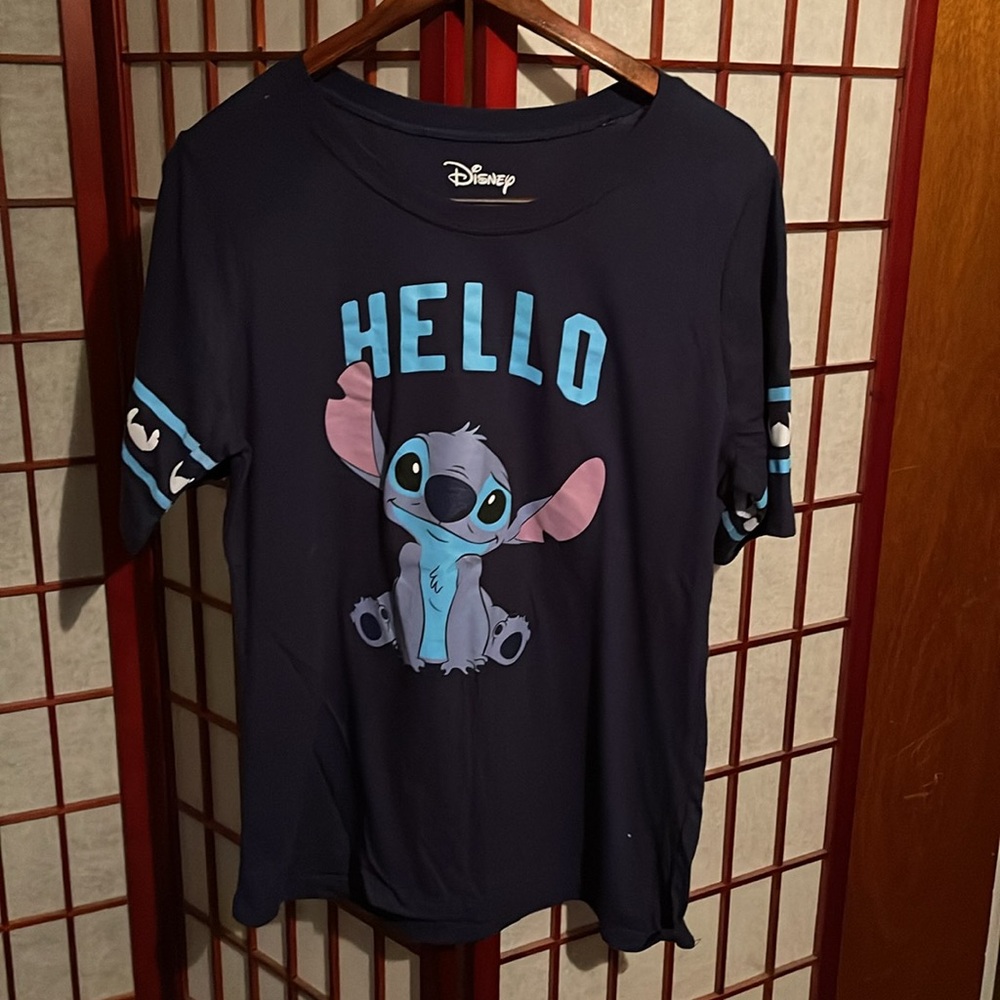 Disney Lilo & Stitch Children’s XXL Navy Blue Short Sleeve T-Shirt! - Picture 2 of 6